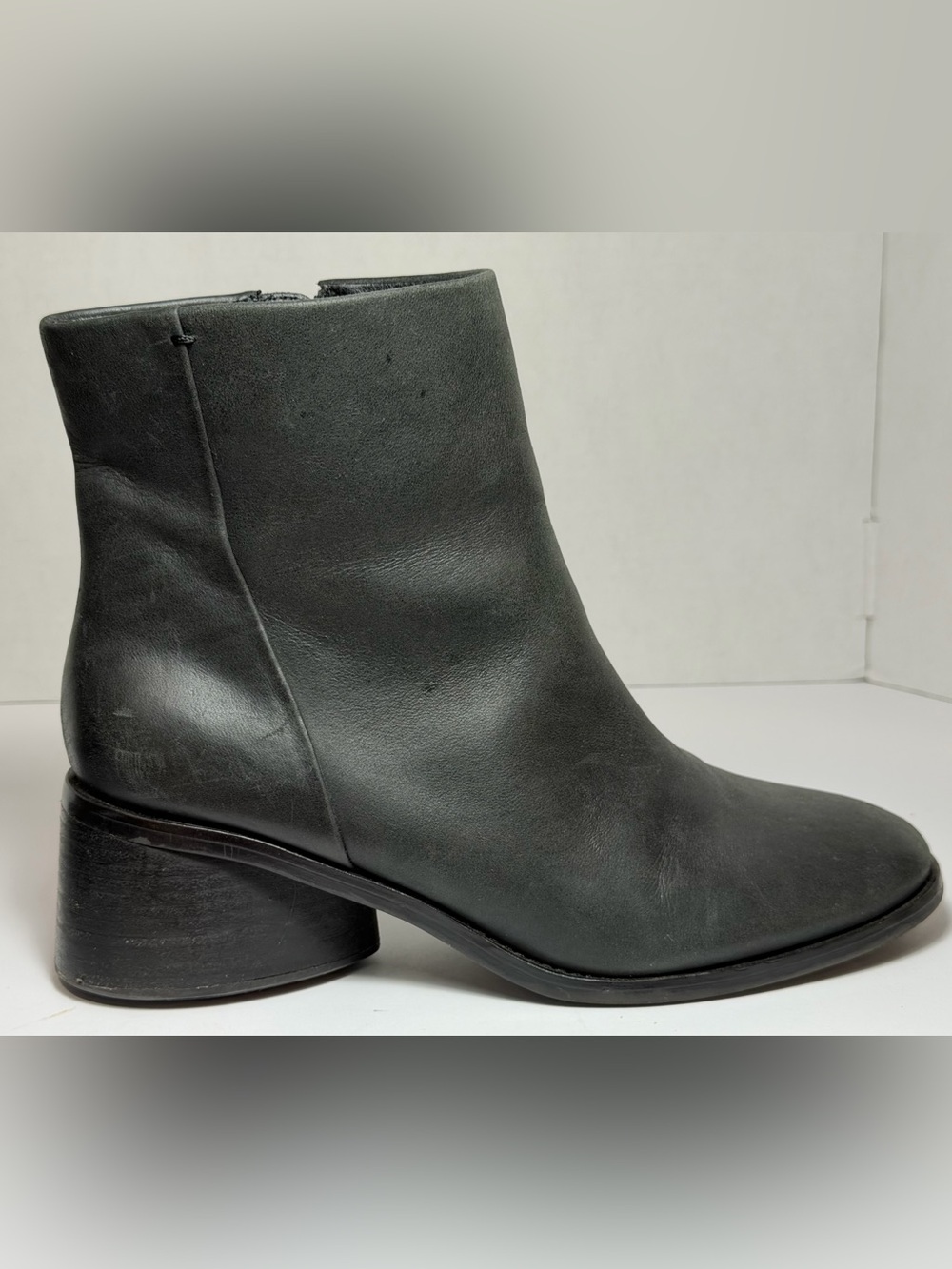 Lucky Brand Black Leather Cassia Ankle Booties Size 10M
